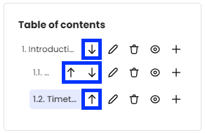 Moodle - Book - Table of Contents - Rearrange